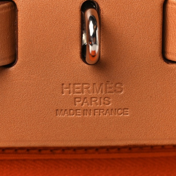 Hermes  Vache Hunter Toile Herbag Zip 31 PM Orange - Picture 5 of 13